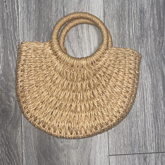 Small straw tote bag - Picture 2 of 3
